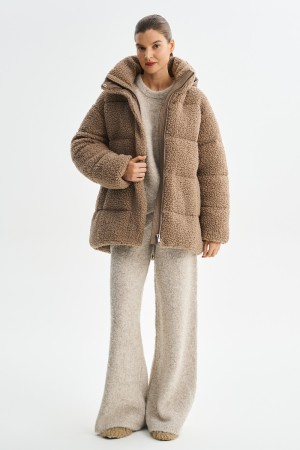 зимняя куртка с капюшоном - женские куртки текстильные 