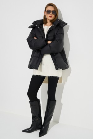 зимняя куртка с капюшоном фотография