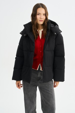 зимняя куртка с капюшоном фотография