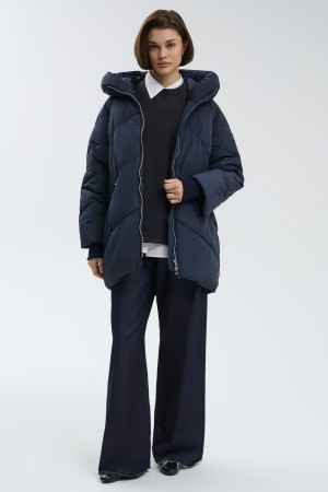 зимняя куртка с капюшоном - женская одежда, обувь и аксессуары синяя 