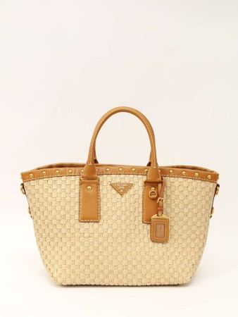 raffia bag - женские аксессуары prada 
