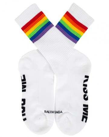 белые носки rainbow - мужская одежда недорогая 