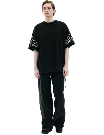 black t-shirt with ornaments - мужская одежда премиальная 