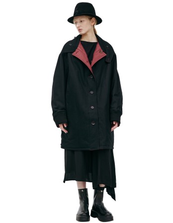 двустороннее пальто с принтом - пальто yohji yamamoto 