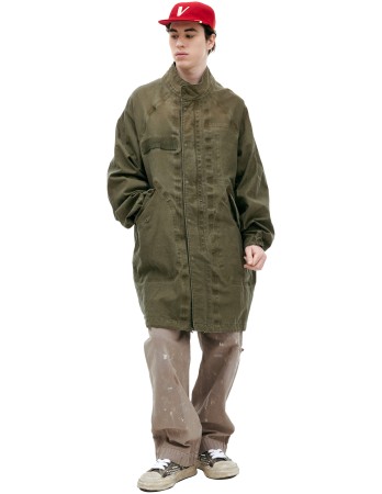 khaki parka with zipper - мужская верхняя одежда visvim 