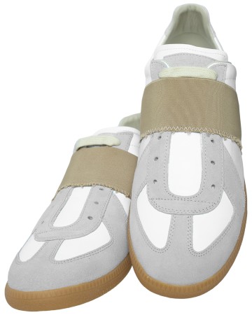 кожаные кеды replica на резинке - кроссовки и кеды maison margiela 