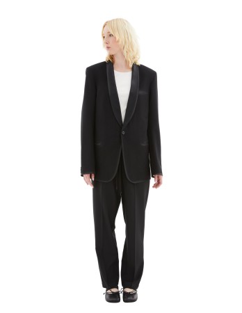 однобортный жакет из шерсти - женская одежда maison margiela 