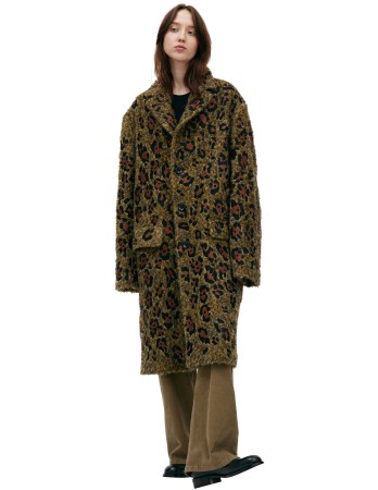 пальто с анималистичным принтом - пальто dries van noten 