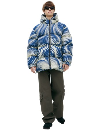 пуховик с монопринтом - мужская верхняя одежда dries van noten 