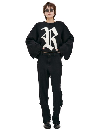 шерстяные брюки с молниями - мужская одежда comme des garcons 