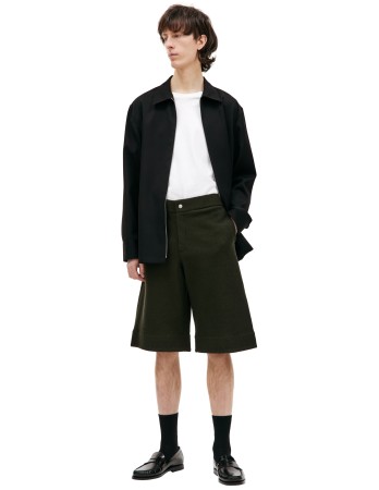 зеленые шерстяные шорты - мужская одежда jil sander 