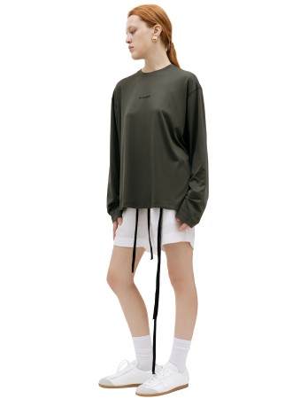 зеленый лонгслив с логотипом - мужская одежда jil sander 