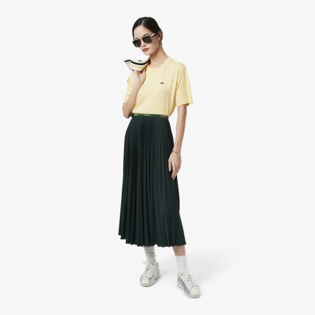 длинная плиссированная юбка  с эластичной талией - женские юбки lacoste 