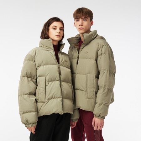 дутая короткая куртка  унисекс - верхняя одежда lacoste 