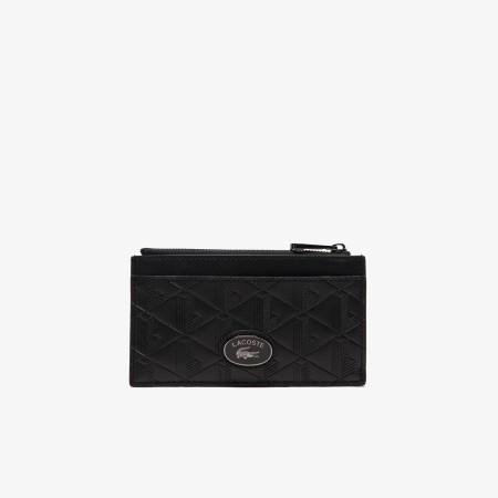 кожаный кошелек-монетница  monogram на молнии - одежда, обувь и аксессуары lacoste 