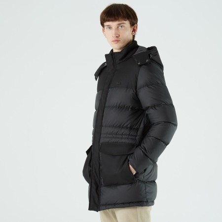 мужская двусторонняя стеганая куртка  свободного кроя с подкладкой - куртки lacoste 