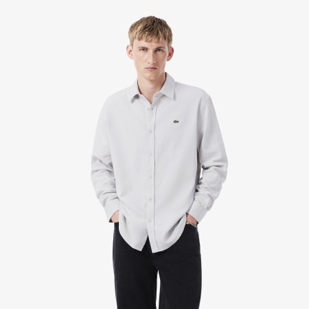 мужская фланелевая рубашка  прямого кроя - одежда lacoste 