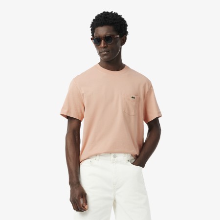 мужская футболка  из хлопка с нагрудным карманом - футболки lacoste 