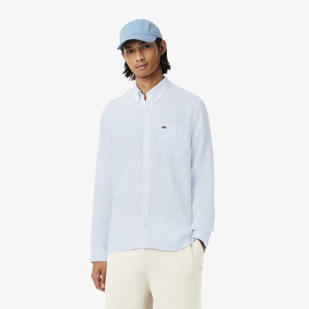 мужская льняная рубашка  стандартного кроя - мужские рубашки lacoste 