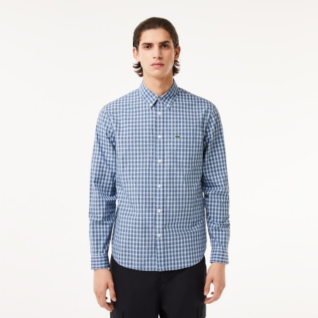 мужская рубашка  check poplin в клетку фотография