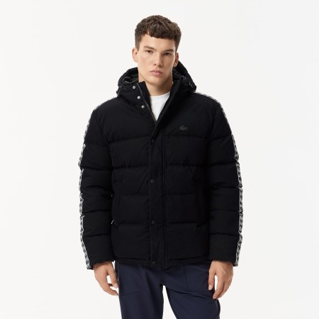 мужская стеганая куртка  с капюшоном - верхняя одежда lacoste 