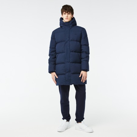 мужская утепленная куртка  с капюшоном - верхняя одежда lacoste 