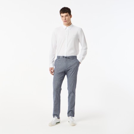мужские брюки  из льна и эластичного хлопка - брюки и бриджи lacoste 