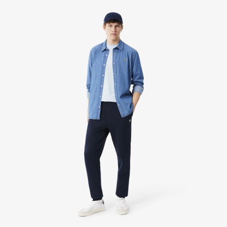 мужские спортивные брюки из флиса зауженного кроя  - брюки и бриджи lacoste 