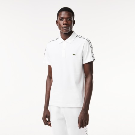 мужское поло  с контрастной полосой - футболки и поло lacoste 