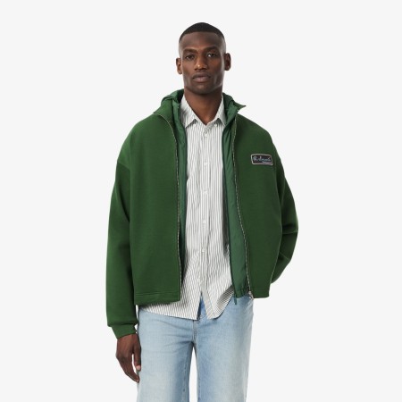 мужской хлопковый свитшот  свободного кроя - одежда lacoste 