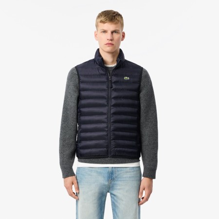 мужской стеганный жилет  с высоким воротом - верхняя одежда lacoste 