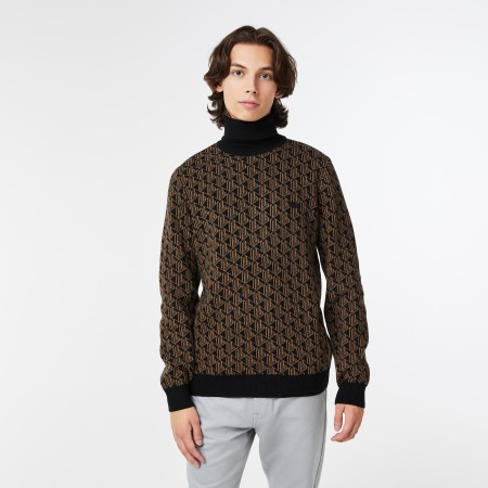 мужской свитер  contrast collar monogram фотография