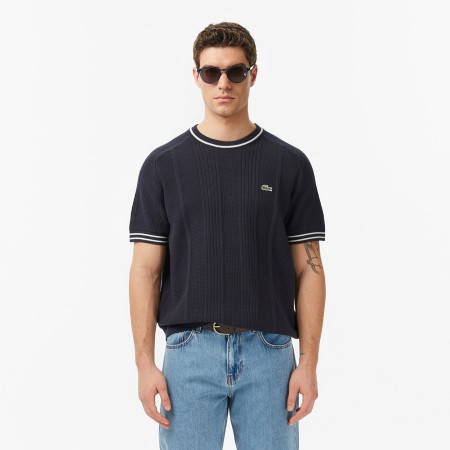 мужской свитер  с коротким рукавом - одежда lacoste 