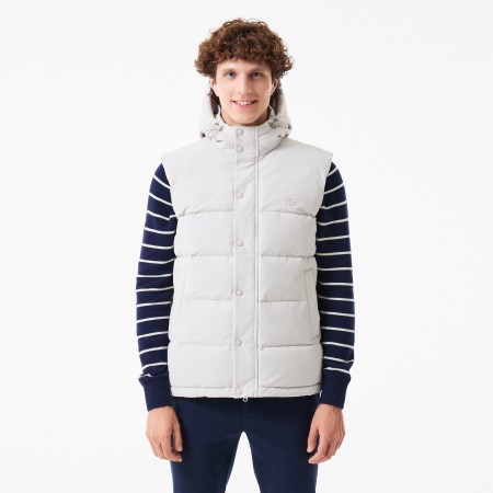 мужской утепленный жилет  с капюшоном - верхняя одежда lacoste 