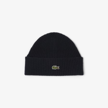 вязаная шапка-бини  из шерсти - женские шапки lacoste 