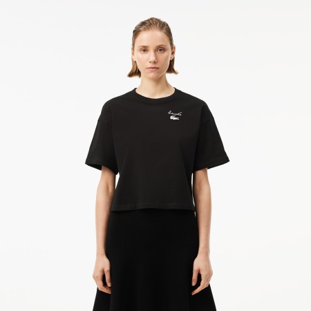 женская футболка  из хлопка - футболки lacoste 