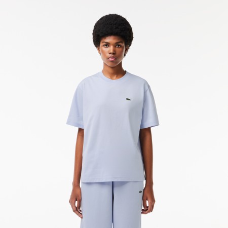 женская футболка  свободного кроя из мягкого хлопка - футболки и поло lacoste 