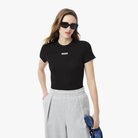 женская хлопковая футболка  urban - футболки lacoste 