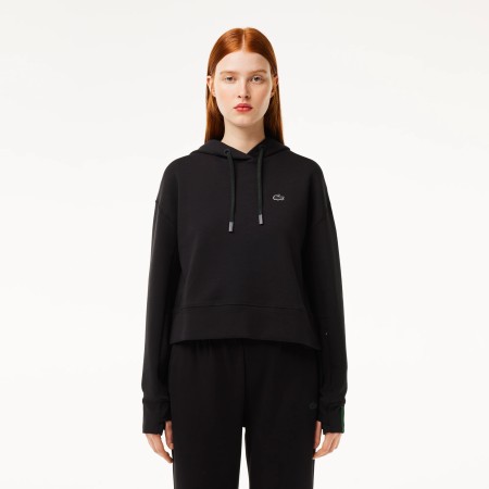 женская толстовка  свободного кроя с капюшоном - женские толстовки lacoste 