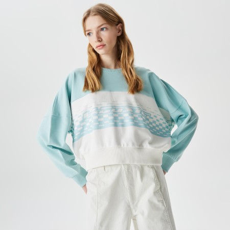женская толстовка  укороченного кроя - женские толстовки lacoste 