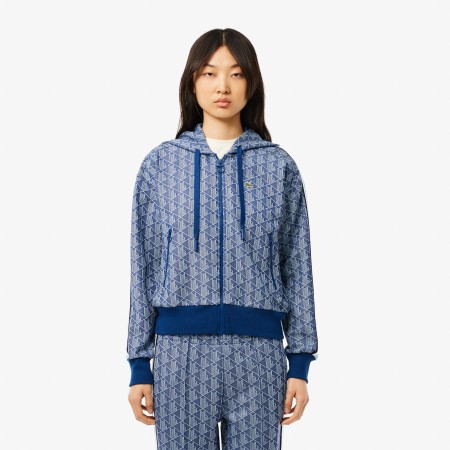 женская жаккардовая толстовка  - женские толстовки lacoste 
