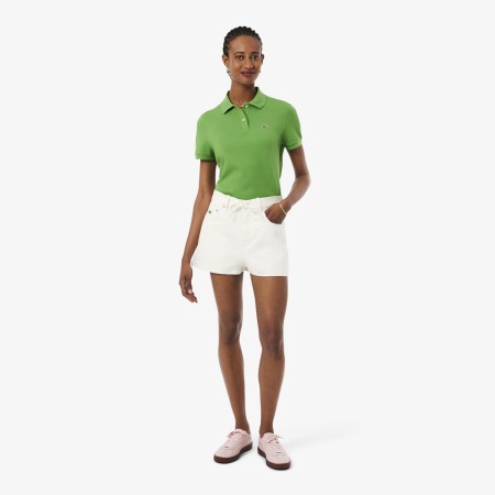 женские джинсовые короткие шорты  - одежда lacoste 