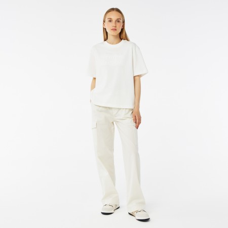 женские хлопковые брюки-карго  - одежда, обувь и аксессуары lacoste 