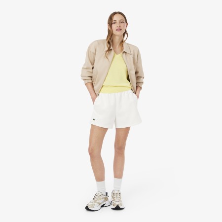 женские хлопковые шорты  из пике - женские шорты lacoste 