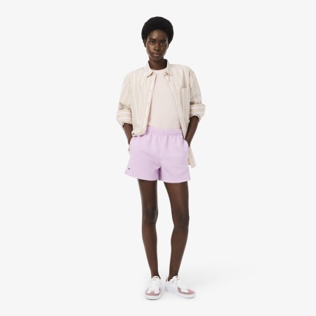 женские хлопковые шорты  из пике - одежда lacoste 