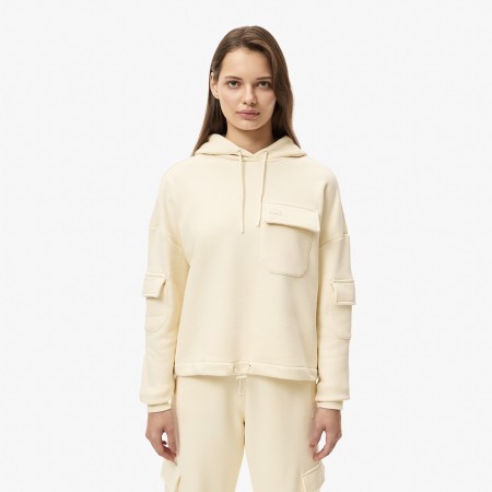 женский хлопковый свитшот  - одежда lacoste 