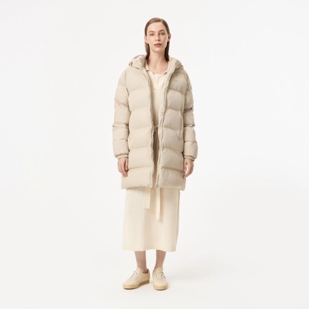 женский короткий пуховик  - верхняя одежда lacoste 
