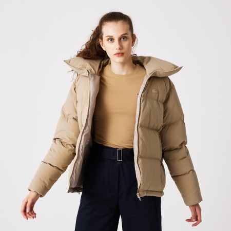 женский пуховик  quilted puffer - женская верхняя одежда lacoste 