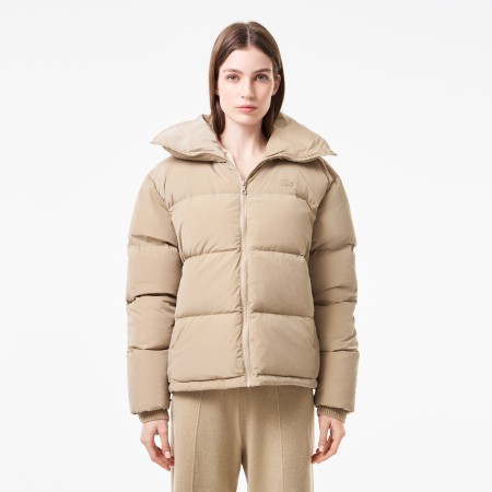 женский пуховик  quilted puffer - верхняя одежда lacoste 