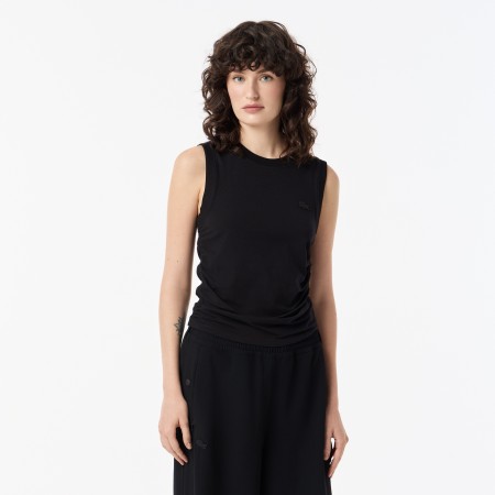 женский топ  из эластичного хлопка - женские топы lacoste 
